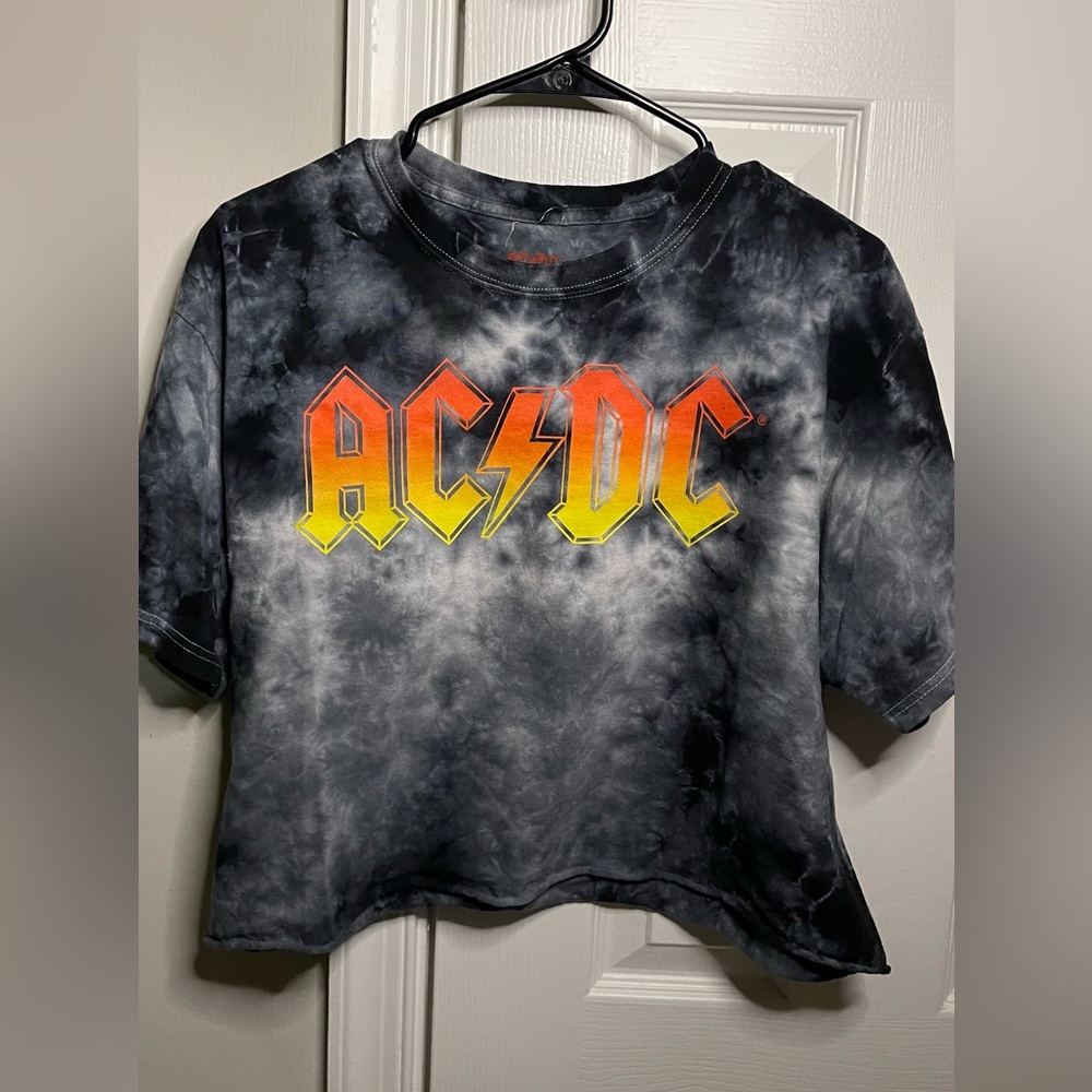 AC/DC Tie Dye Crop Top